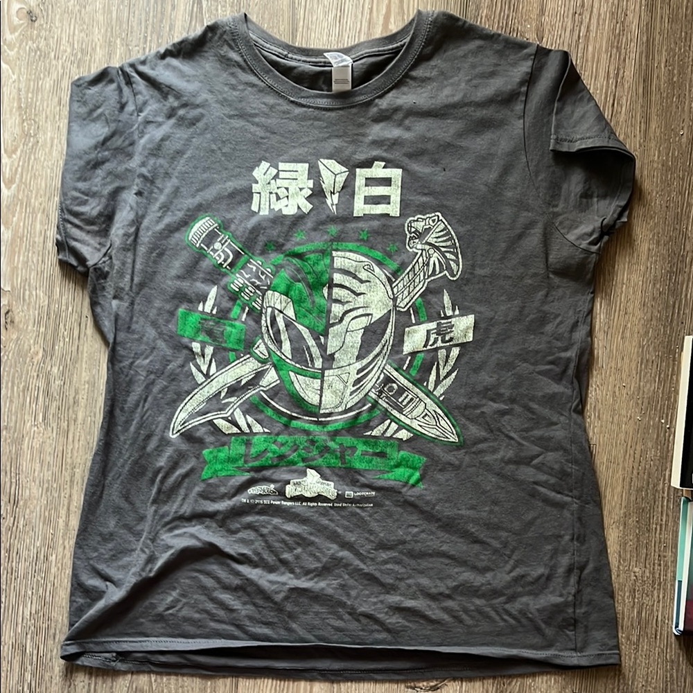 Grey Power Rangers Graphic T-Shirt Lootcrate 2XL